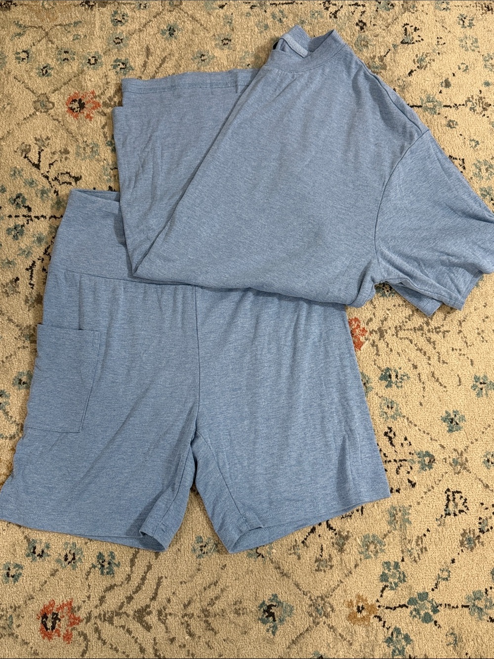Light Blue Women's Lounge Pajama Set - Soft Short Sleeve Top & Shorts